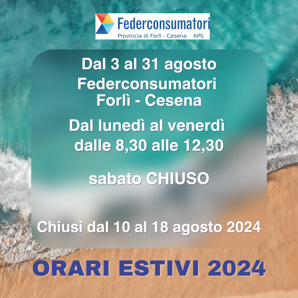 Federconsumatori FC orari estivi 2024